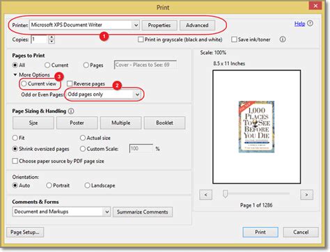 how to print odd even pages in pdf